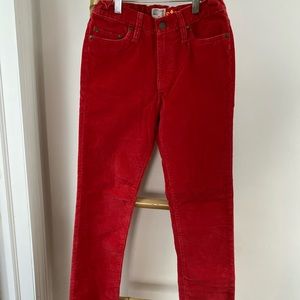 Crewcuts Red corduroy boy pants. Skinny fit + stretch fit.